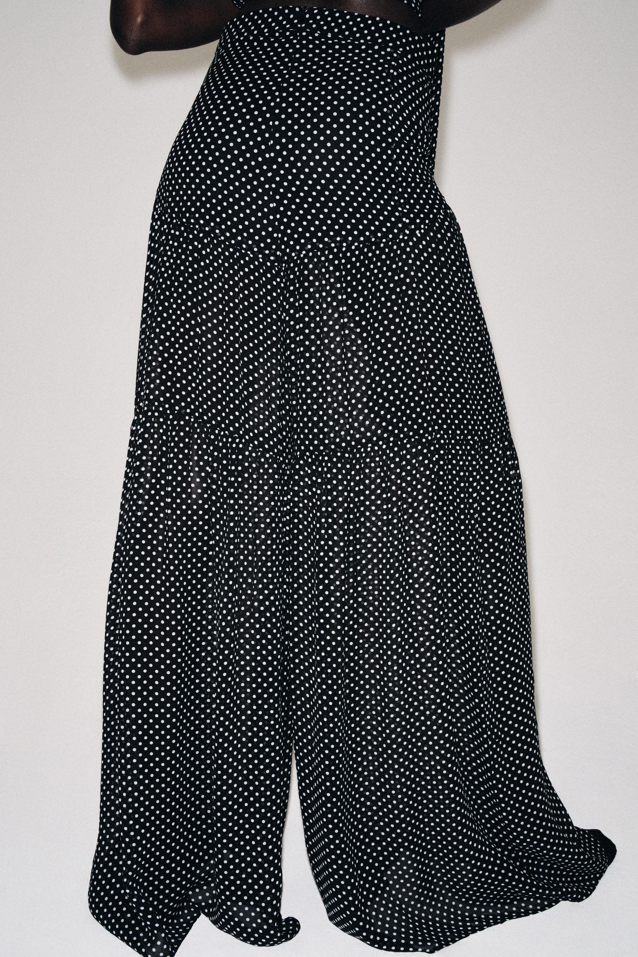 ZW COLLECTION PLEATED POLKA DOT PANTS